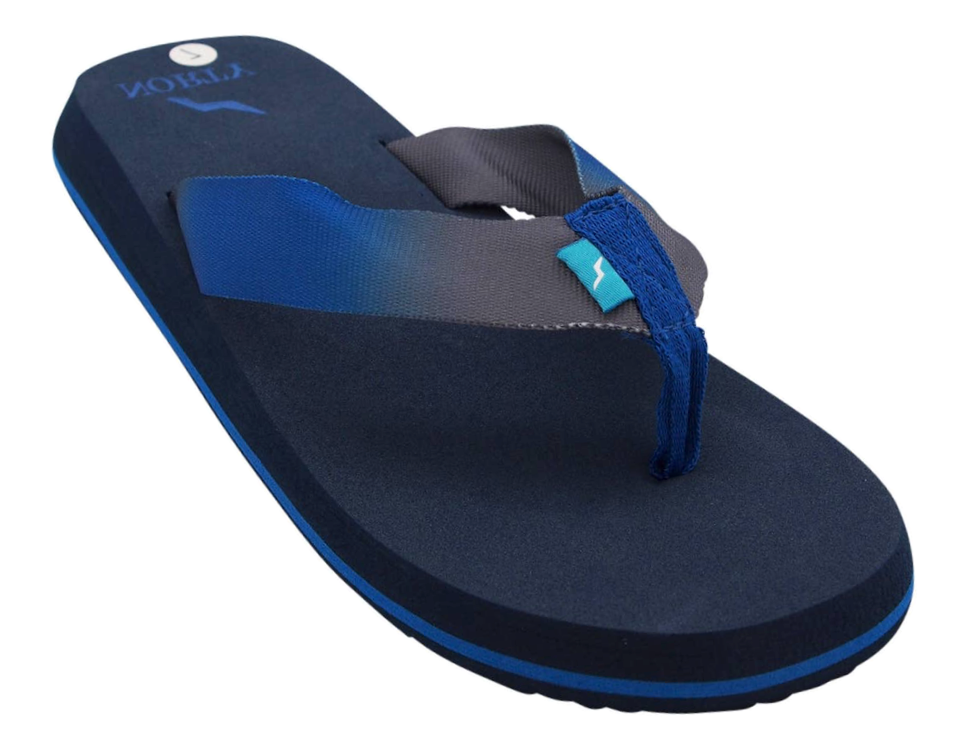 Norty WOMENS 5-10 SANDAL FLIP FLOP - BLACK BLUE (15406)